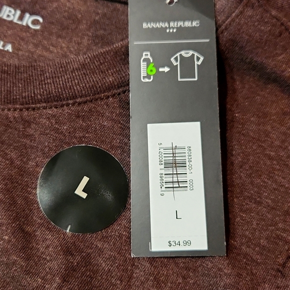 NEW!! Banana Republic Men's Brown Short Sleeve Graphic Tee Shirt Size Large - Picture 7 of 8